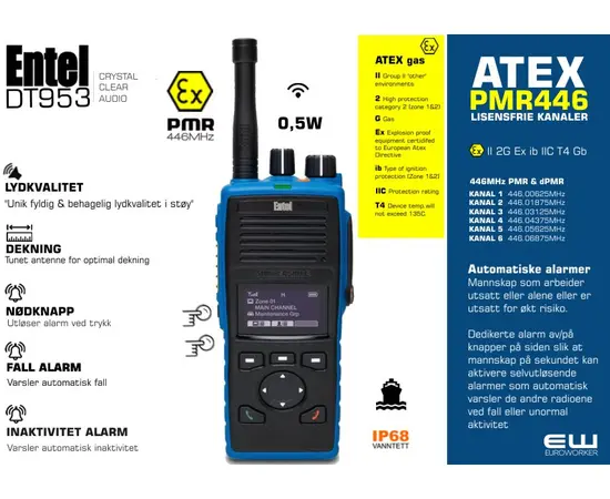 Entel DT953 446MHz Lisensfri (Atex)