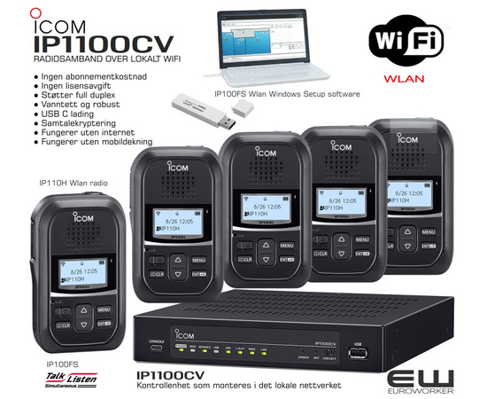 Icom IP1100CV - RADIOSAMBAND OVER LOKALT WIFI