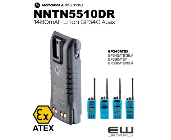 Motorola Atex Batteri NNTN5510DR (GP340Ex, GP380Ex)