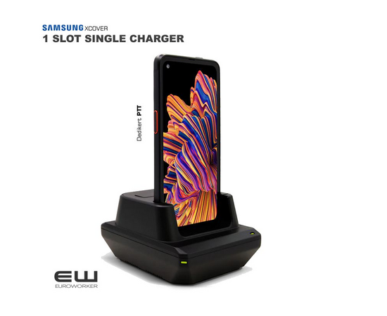 GP-PTG736ASABQ - SAMSUNG Xcover 6 Pro - Mobil og batteri Charging Cradle
GP-XVG525ASABW - SAMSUNG Koamtac Galaxy Xcover5 - 1 Slot Phone Charger