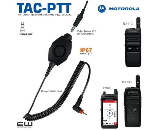 Nøklingsbryter for TLK100 TLK110 - euroworker . TCPTT Adapter for TLK100i, TLK110, Evolve (IP67, Wave PTX)