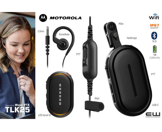 Motorola TLK25 WAVE Wi-Fi Radiosamband (HK2205A)