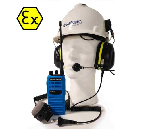 Jatronic AB12-33NX Motorola GP340 Atex Blå PTT Adapter (Atex)