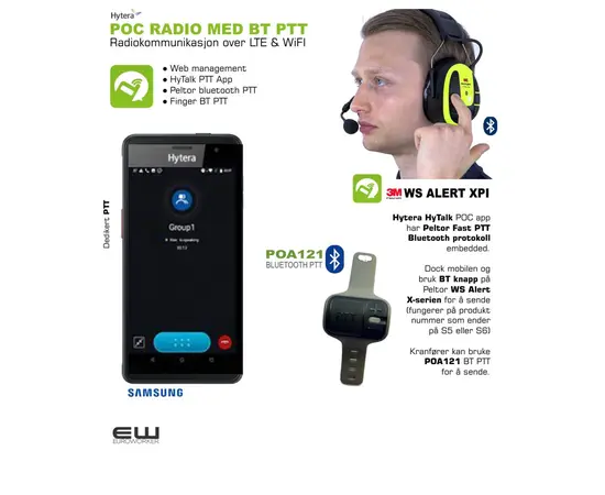 hytera hytalk app med Peltor ws alert xpi og poa121_euroworker
