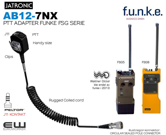 Funke AB12-7NX PTT Adapter  (Dittel, J11)