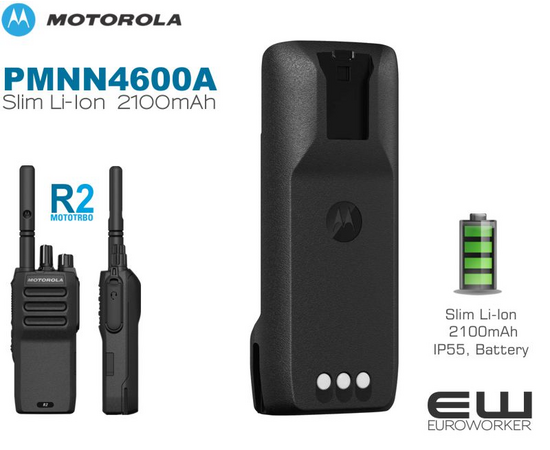 Motorola batteri PMNN4600A (R2, Slim, 2100mAh, IP55)