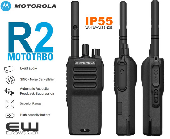 mOTOROLA R2 RADIOSAMBAND RADIOKOMMUNIKASJON, MDH11JDC9JA2AN, MDH11JDC9JC2AN, R2X, MDH11YDC9JA2AN, MDH11YDC9JC2AN , UHF, VHF, EUROWORKER