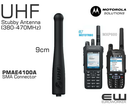 Motorola PMAE4100A
9cm Stubby
SMA kontakt Tetra antenne
MXP600