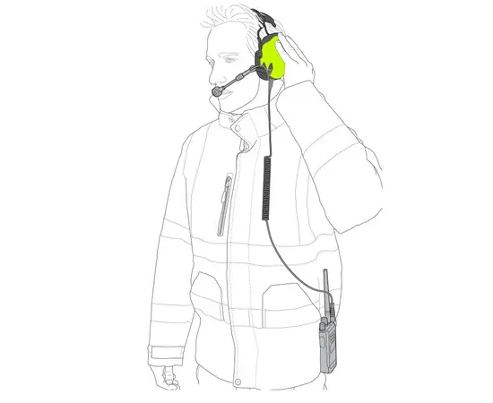 3M Peltor CH-3 Industriheadset til Motorola DP4000-serie - FLX2-63-50