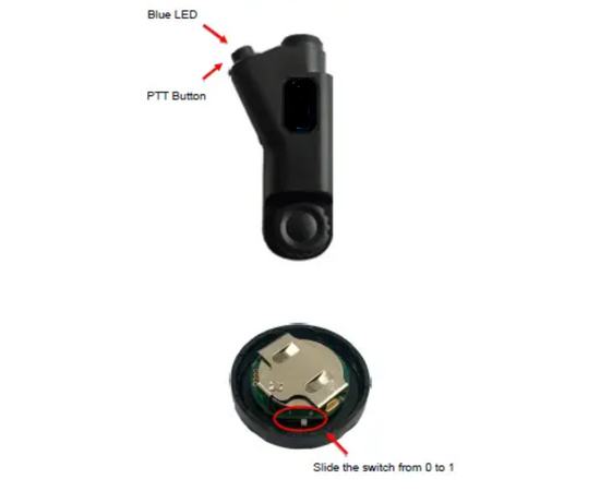 BT Dongle User Manual
Pair Bluetooth headset

    Make sure that the Bluetooth device (headset/PTT button) paired with is off, and there is no nearby Bluetooth device in pairing mode.
    Connect a BT dongle to the radio, press and hold the PTT button on BT dongle while power on the radio until the blue LED flashes twice per second. Then the BT dongle will enter the pairing mode.
    Power on the Bluetooth headset and please check how to enter the pairing mode in the user manual.
    Then the Bluetooth headset will be paired and connected to the BT dongle automatically.
    The blue LED on the BT dongle will flash once every 4 seconds.

Pair Bluetooth PTT button

    Make sure that the Bluetooth device (headset/PTT button) paired with is off, and there is no nearby Bluetooth device in pairing mode.
    Connect a BT dongle to the radio, press and hold the PTT button on BT dongle while power on the radio until the blue LED flashes twice per second. Then short press the PTT button on BT dongle, the blue LED will flash 3 times per second. The BT dongle will enter the pairing mode.
    Power on the Bluetooth PTT button, and please check how to enter the pairing mode in the user manual.
    Then the Bluetooth PTT button will be paired and connected to the BT dongle automatically.
    The blue LED on the dongle will flash once every 4 seconds.

 

Note: If you only connect the BT PTT button to the BT dongle, BT PTT button will not work. Until the BT headset is connected.