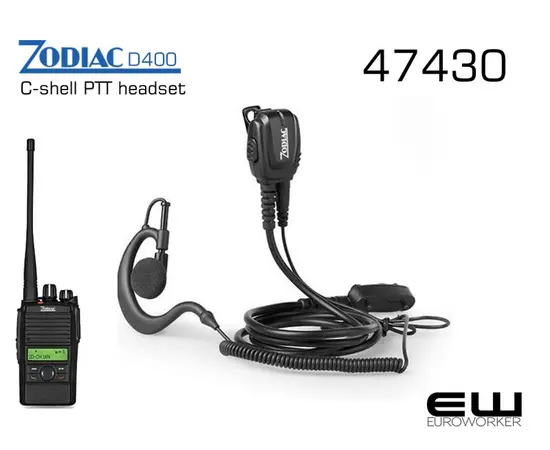 Zodiac C-shell PTT Headset (D400)