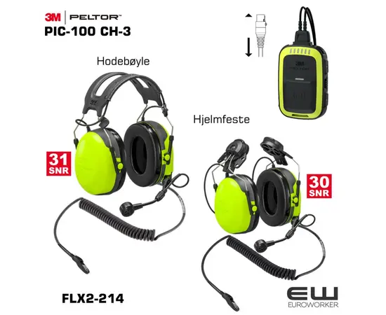 3M Peltor PIC-100 In-Ear Communication Headset (UHF, BT, IP54)
