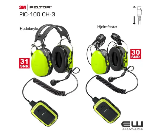 3M Peltor PIC-100 In-Ear Communication Headset (UHF, BT, IP54)