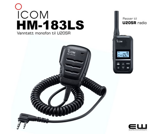 Icom HM-183LS Vanntett Monofon til U20SAR