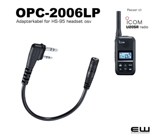 Icom OPC-2006LS - Headset adapterkabel (U20SR)