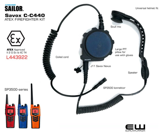 Savox C-C440 Atex Fire Fighter Kit (L443922)