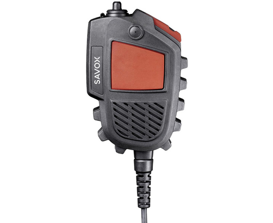 SAVOX C-C550/M11 Remote Speaker Mic
Product code: L552162-10B1100
The SAVOX C-C550 is a combined remote speaker microphone and body worn push-to-talk unit. It is rugged and has been extensively tested (MIL-STD-810G) to provide robust and reliable communications for professionals working in harsh conditions. The C-C550 is dust tight and submersible in water up to 1m (IP67). The SAVOX C-C550 enables effective remote communications with the radio positioned under clothing and when wearing heavy gloves. Remote activation of the radio’s emergency button (radio specific) provides an additional safety feature.

Key Benefits

    Dust proof and water submersible (IP67) 
    Extremely rugged design and large PTT buttons 
    Excellent tactile feel and operation even with thick gloves 
    Exceptional speaker audio performance in noisy and harsh environments 
    MIL-STD-810 tested