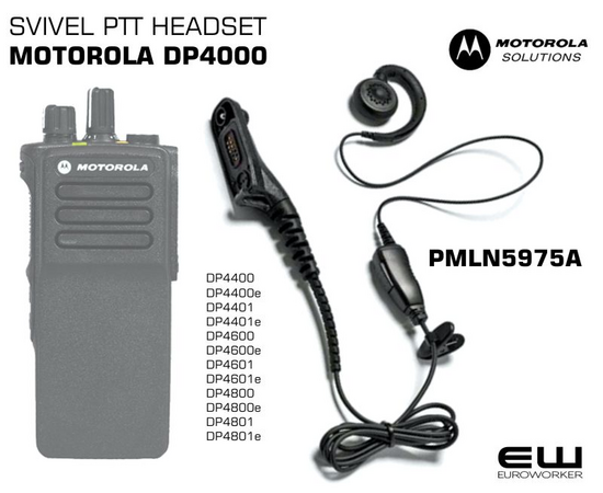 Motorola PMLN5975A Swivel Earpiece med inline mic & PTT MagOne (DP440X)