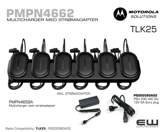 Motorola PMPN4662 Multicharger TLK25 Wave WiFI Radio