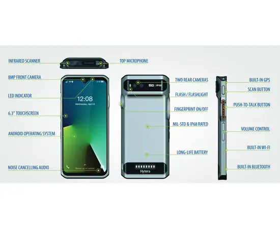 Hytera PNC560 - POC Professional Radio and Smartphone