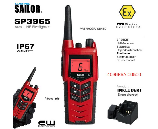 Sailor SP3965 Atex UHF Firefighter