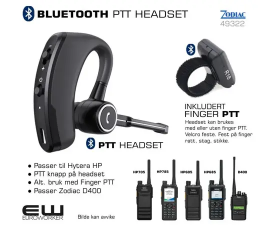 Komplett Følgebil Kit - Zodiac D400BT VHF Bluetooth