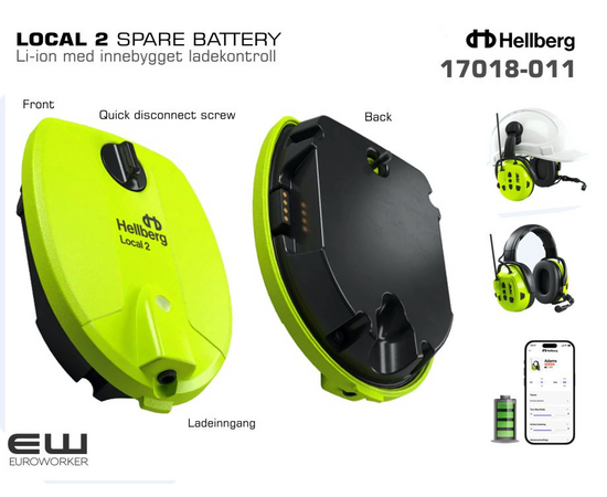 Hellberg Local 2 Spare Battery (Li-Ion) - 17018-011