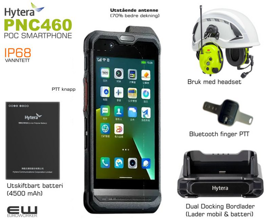 Hytera PNC460  POC Smartphone (XRugged Smart Device)