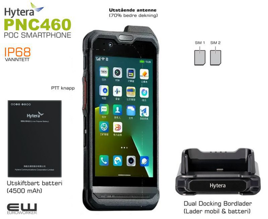 Hytera PNC460  POC Smartphone (XRugged Smart Device)