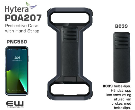 Hytera POA207 Protective Case  with Hand Strap or BeltClip (PNC560)