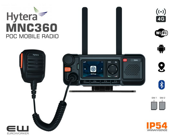 Hytera MNC360 PoC dual sim, LTE/BT