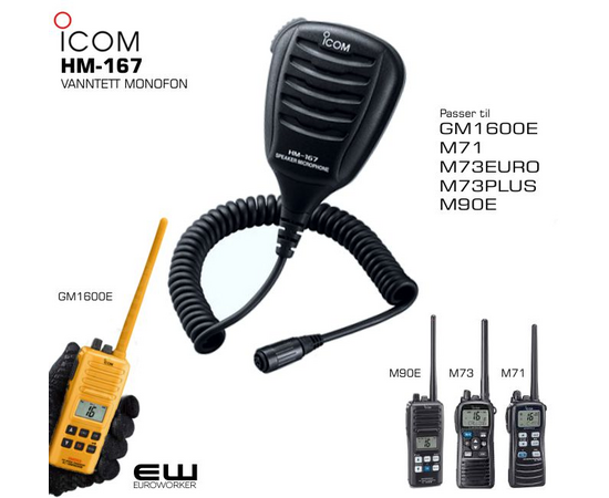 Icom HM-167 Speaker Microphone (GM1600e, M73..)