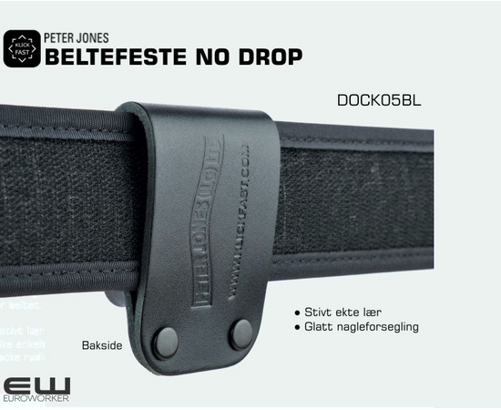 KLick Fast Lær Beltefeste No Drop (Peter Jones) - DOCK05BL DOCK05EBL DOCK05BLEXL