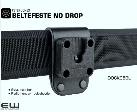 KLick Fast Lær Beltefeste No Drop (Peter Jones) - DOCK05BL DOCK05EBL DOCK05BLEXL