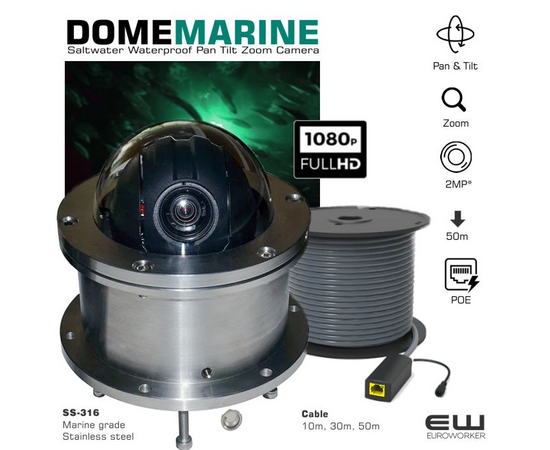 DOME MARINE - Saltwater Waterproof Pan Tilt Zoom Camera