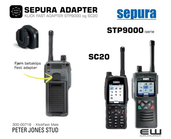 Sepura Klick Fast Adapter (STP9000, SC20) -  300-00718