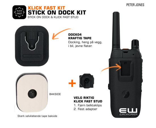 Klick Fast Stick On Dock KIT (Peter Jones)