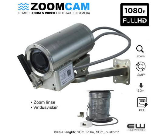 Saltwater Camera with Remote Zoom, Lights and Wipe Function