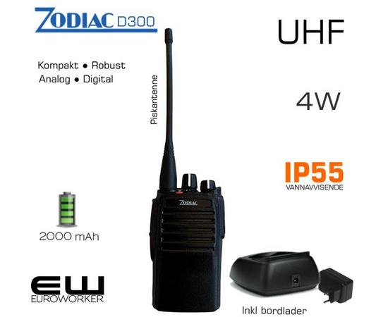 Zodiac D300 UHF Industriradio