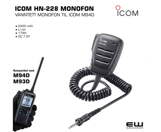 Icom HM-228 Monofon til M93D/M94D