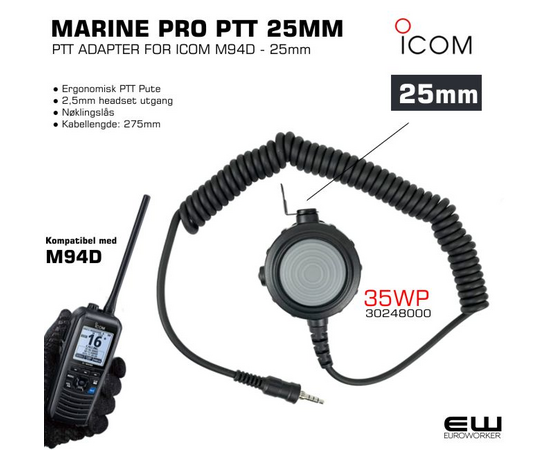 MARINE PRO PTT ADAPTER - 25MM