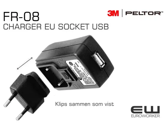 3M Peltor FR08 USB Strømadater 7000108521
