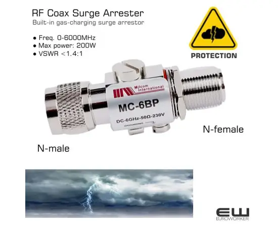 Micom MC-6BP RF Coax Surge Arrester
