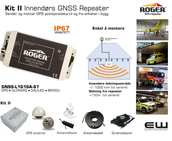 Roger Indoor GPS Repeater System Kit II
