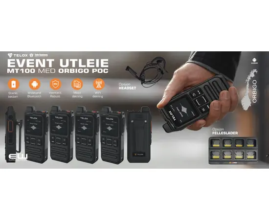 Korttidsleie Radiosamband til Festivaler, Arrangement, Event (7-14 dager)