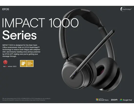 EPOS IMPACT 1061T Headset on-ear Bluetooth wireless wired  - 1001173