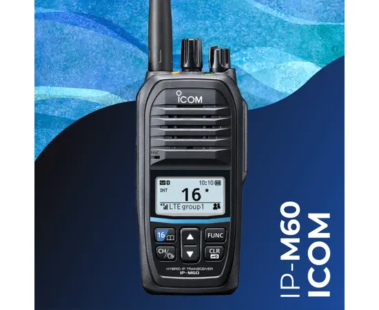Icom IP-M60 Hybrid VHF-LTE Marineradio (IP67. Bluetooth)