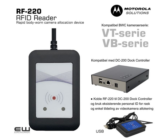 Motorola RF-220 RFID Reader (DC-220 Controller, VT- & VD- kameraserier)