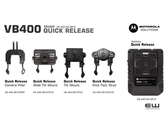 Motorola VB400 Quick Release Mounting