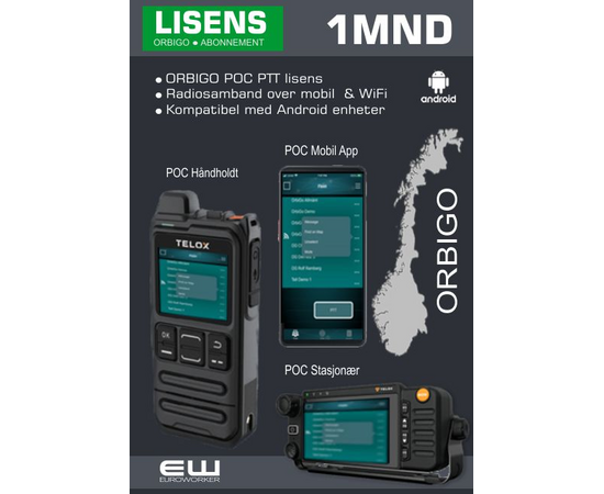 OrbiGo PTT - POC Android Abonnement (1 mnd)